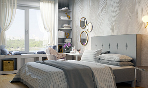 Кровать интерьерная Сириус (изголовье 100)